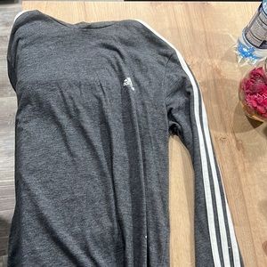Grey adidas long sleeve with a hood size M